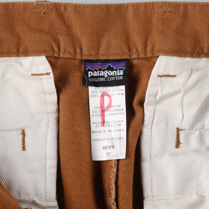 Patagonia ORGANIC COTTON 58120FA14 Duck Pants, Men's W33 equivalent. Organic cotton brown type Vintage Second Hand