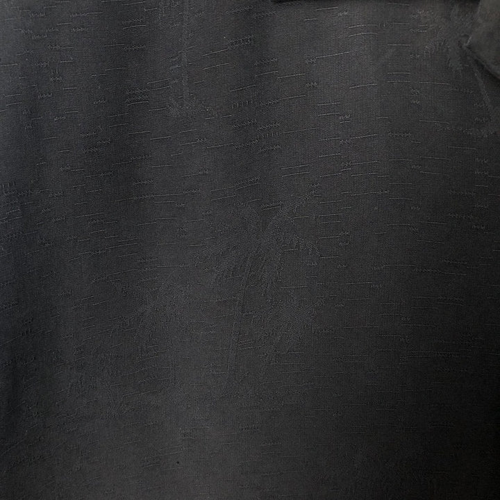 Eagle Dry Goods Short-Sleeve Open-Collar Silk Shirt, Boxy Fit, Men's Size L (approx.) silk black type Vintage Second Hand