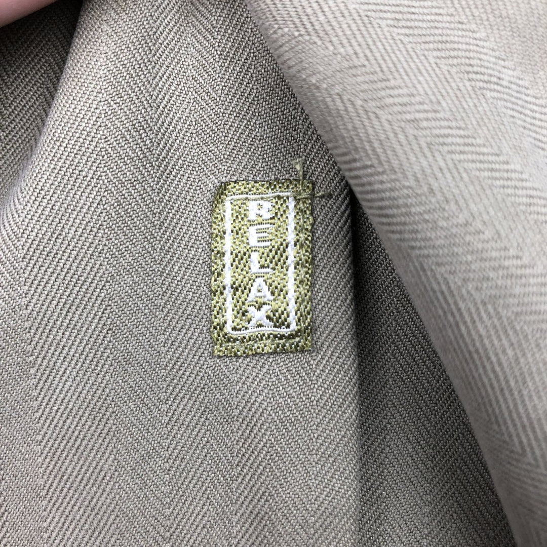 Tommy Bahama Herringbone Short Sleeve Open Collar Silk Box Shirt, Men's XL silk Khaki type Vintage Second Hand