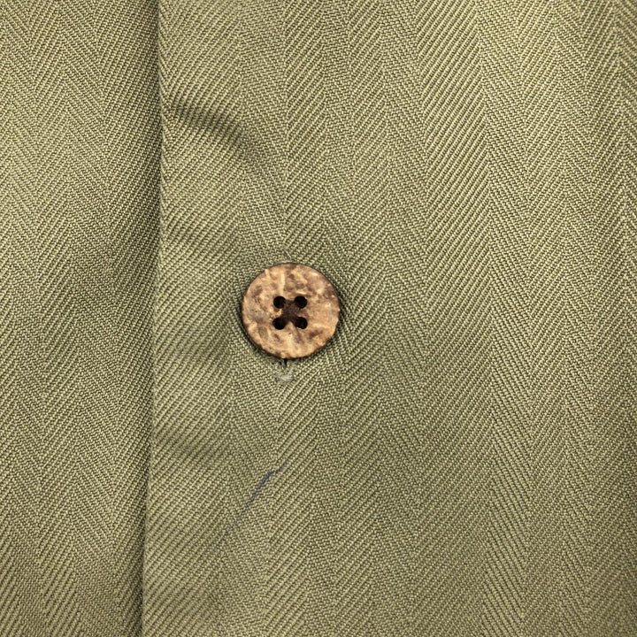 Tommy Bahama Herringbone Short Sleeve Open Collar Silk Box Shirt, Men's XL silk Khaki type Vintage Second Hand