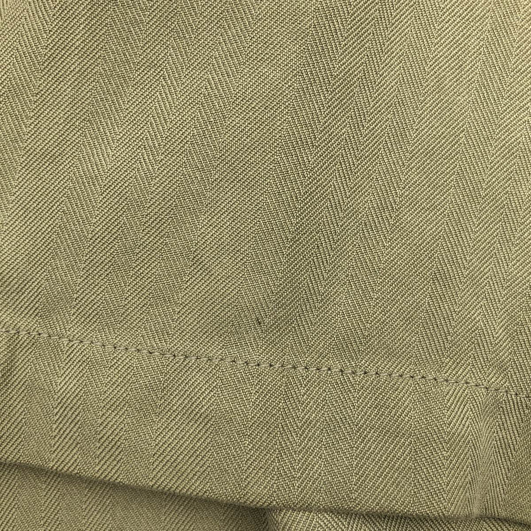 Tommy Bahama Herringbone Short Sleeve Open Collar Silk Box Shirt, Men's XL silk Khaki type Vintage Second Hand