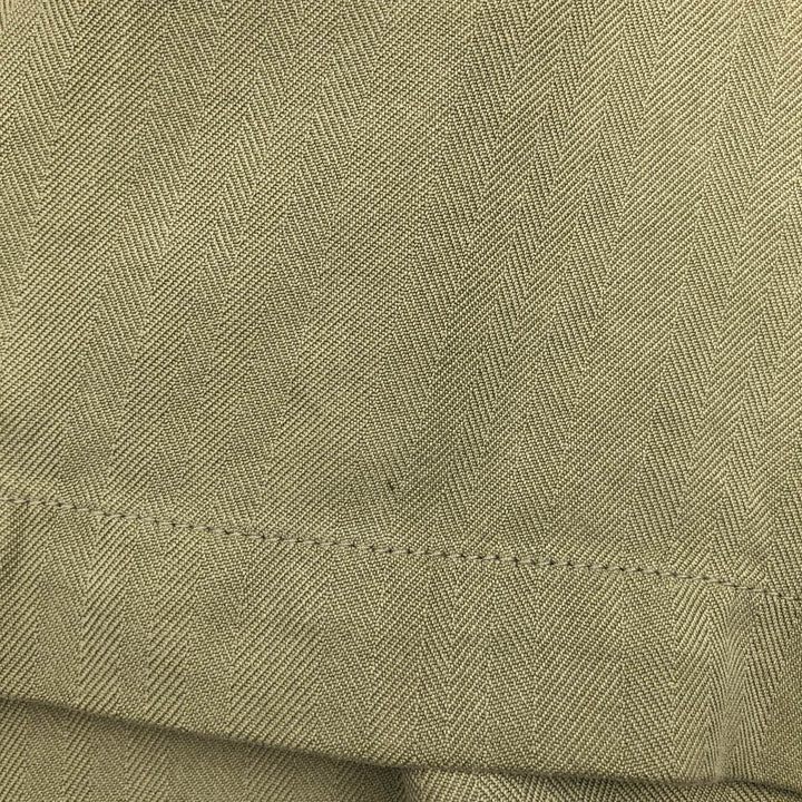 Tommy Bahama Herringbone Short Sleeve Open Collar Silk Box Shirt, Men's XL silk Khaki type Vintage Second Hand