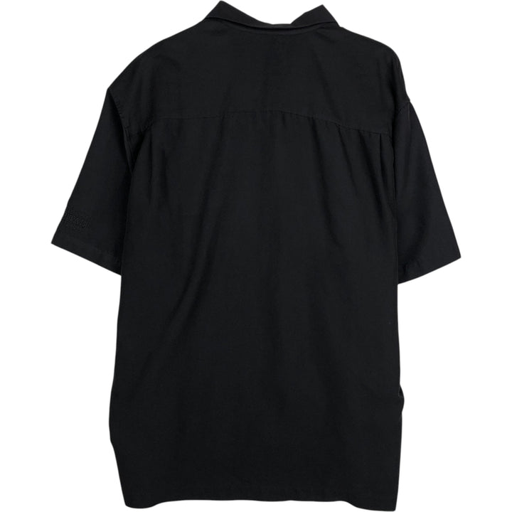 Cubavera Short-Sleeve Open-Collar Rayon Shirt, Boxy Fit, Men's Size XL Rayon black type Vintage Second Hand