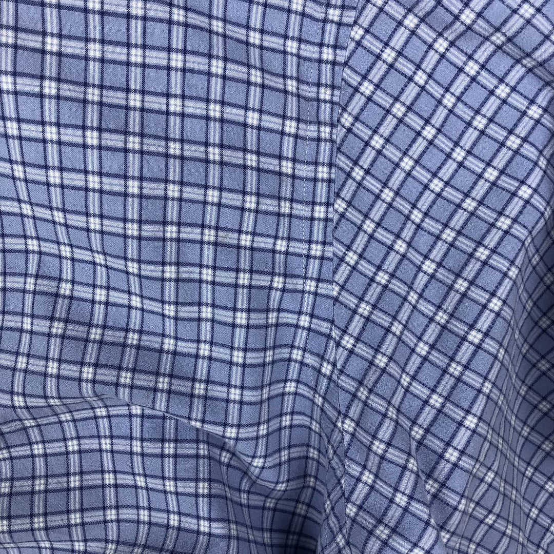 Ralph Lauren BLAKE short sleeve button down check shirt, men's size L cotton blue type Vintage Second Hand