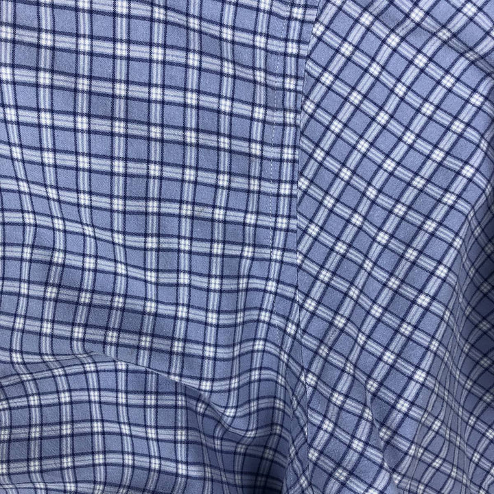 Ralph Lauren BLAKE short sleeve button down check shirt, men's size L cotton blue type Vintage Second Hand