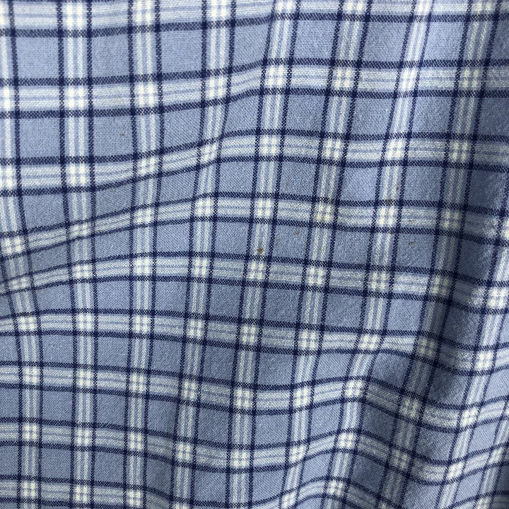 Ralph Lauren BLAKE short sleeve button down check shirt, men's size L cotton blue type Vintage Second Hand