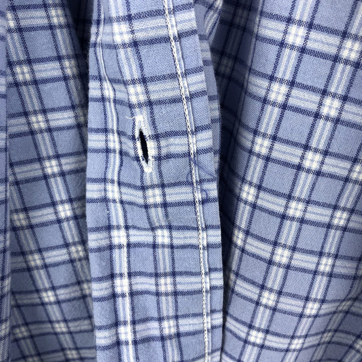 Ralph Lauren BLAKE short sleeve button down check shirt, men's size L cotton blue type Vintage Second Hand