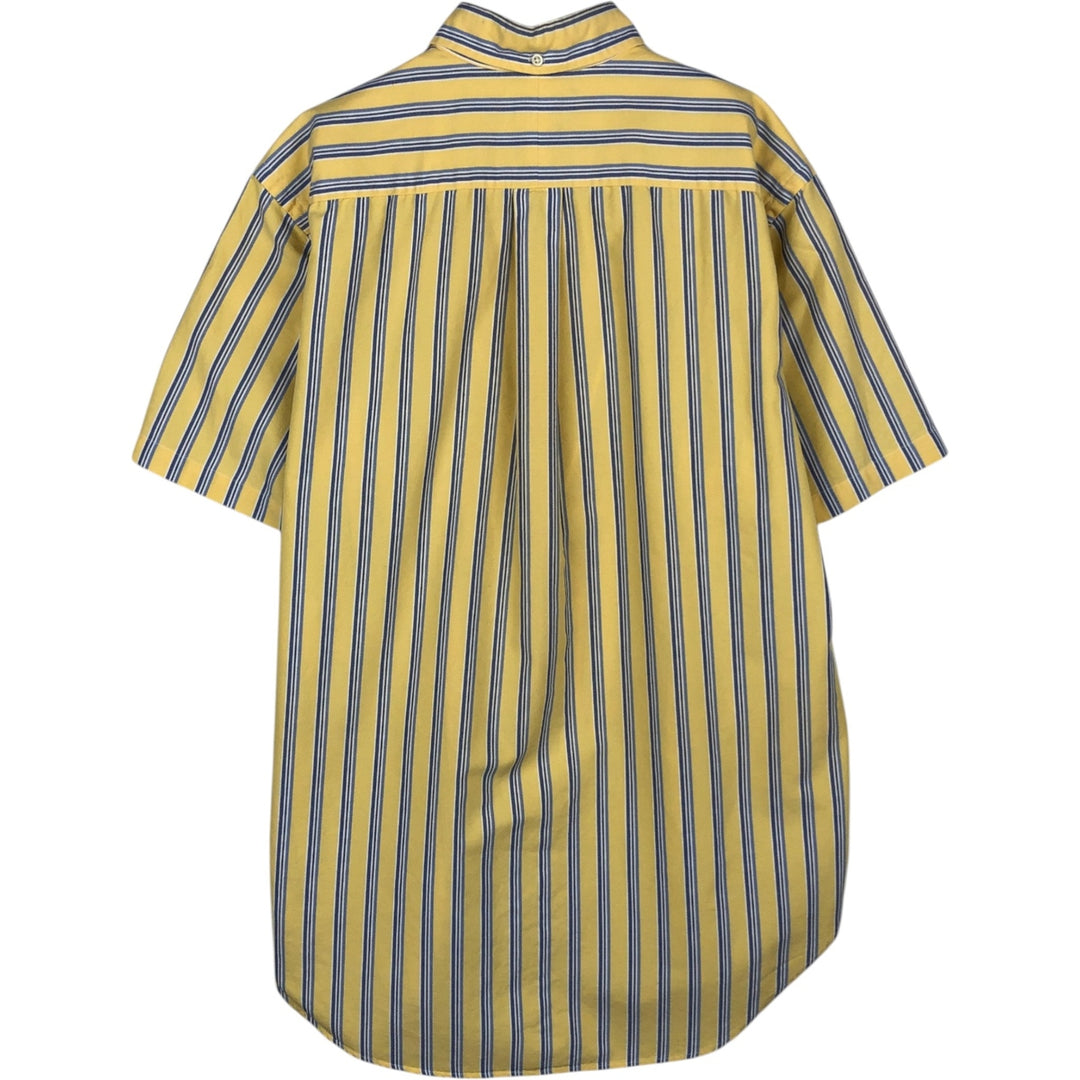 Ralph Lauren CLASSIC FIT Multi-stripe Short-Sleeve Button-Down Striped Shirt, Men's Size M (approx.) cotton yellow type Vintage Second Hand