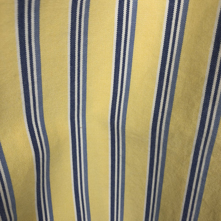 Ralph Lauren CLASSIC FIT Multi-stripe Short-Sleeve Button-Down Striped Shirt, Men's Size M (approx.) cotton yellow type Vintage Second Hand