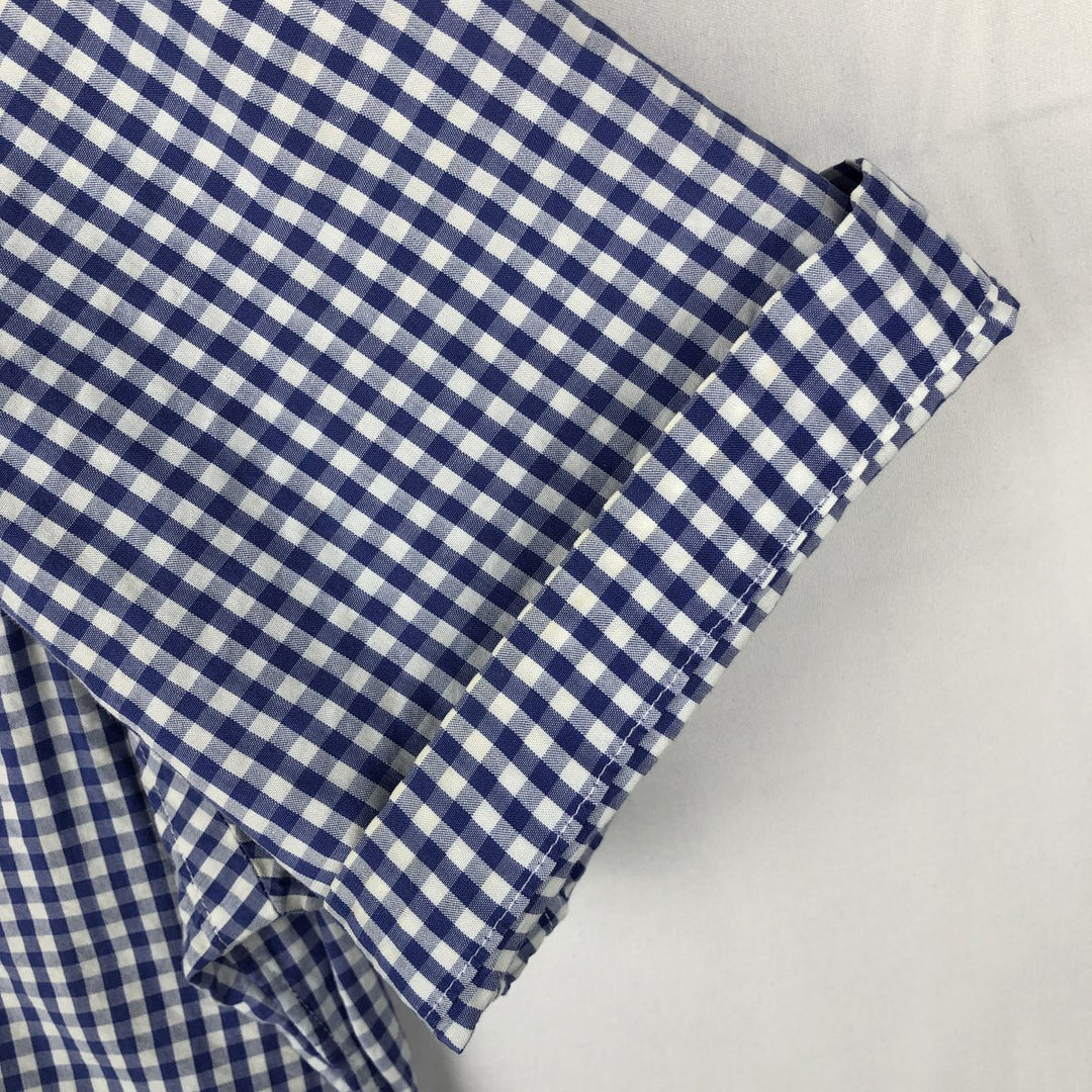 Ralph Lauren Gingham Check Short Sleeve Button Down Check Shirt Men's S Size cotton blue type Vintage Second Hand