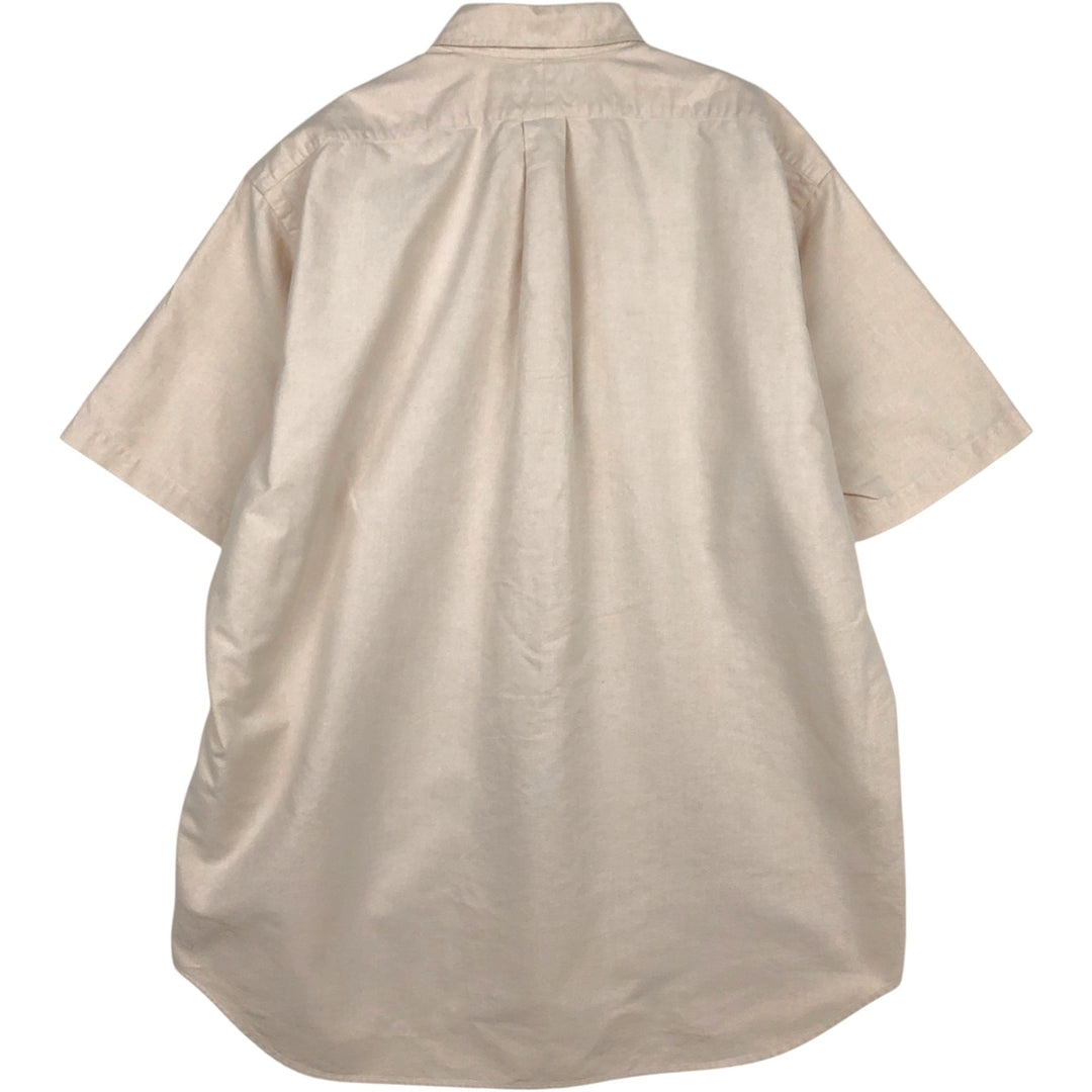 Ralph Lauren BLAKE short sleeve button down shirt, men's XL size cotton unbleached Vintage Second Hand