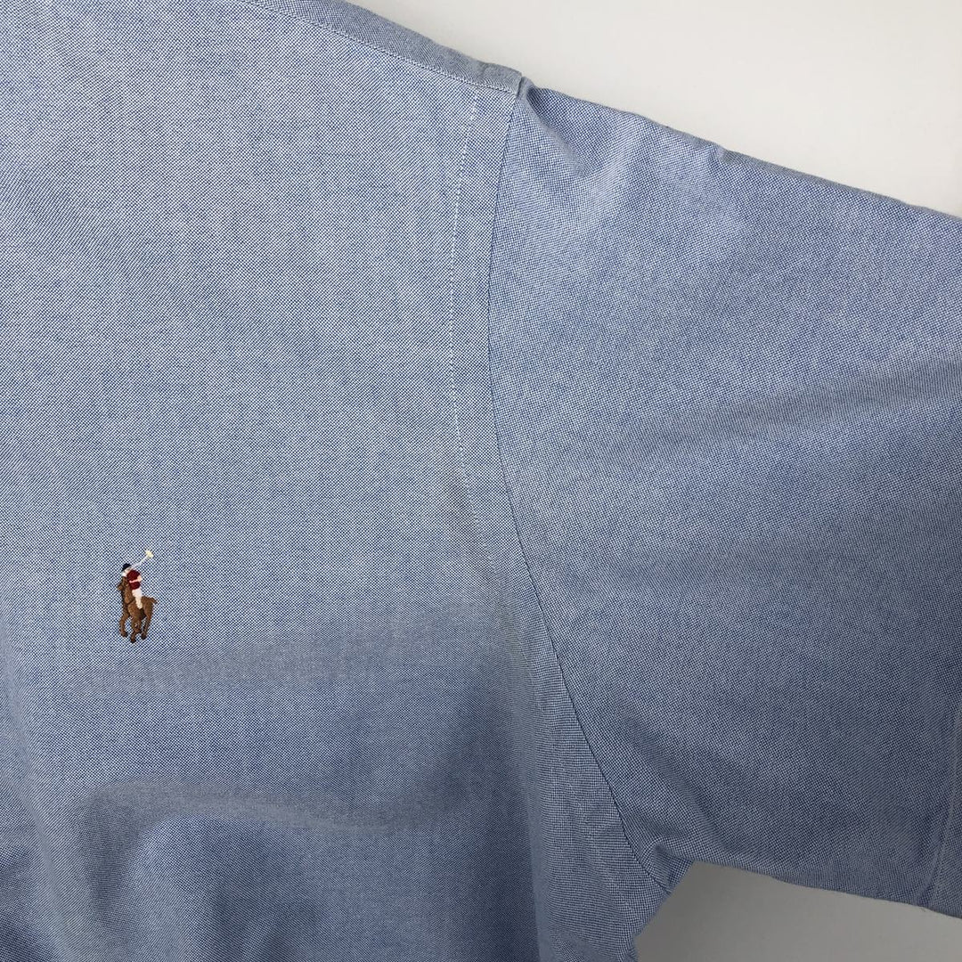 Ralph Lauren Classic Fit Short Sleeve Button Down Shirt Men's XL cotton Blue type light blue Vintage Second Hand