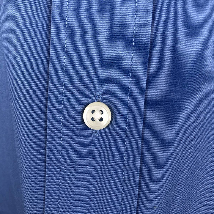 Ralph Lauren CUSTOM FIT short sleeve button down shirt, men's size L cotton Blue type light blue Vintage Second Hand