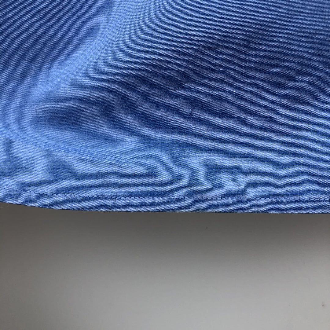Ralph Lauren CUSTOM FIT short sleeve button down shirt, men's size L cotton Blue type light blue Vintage Second Hand