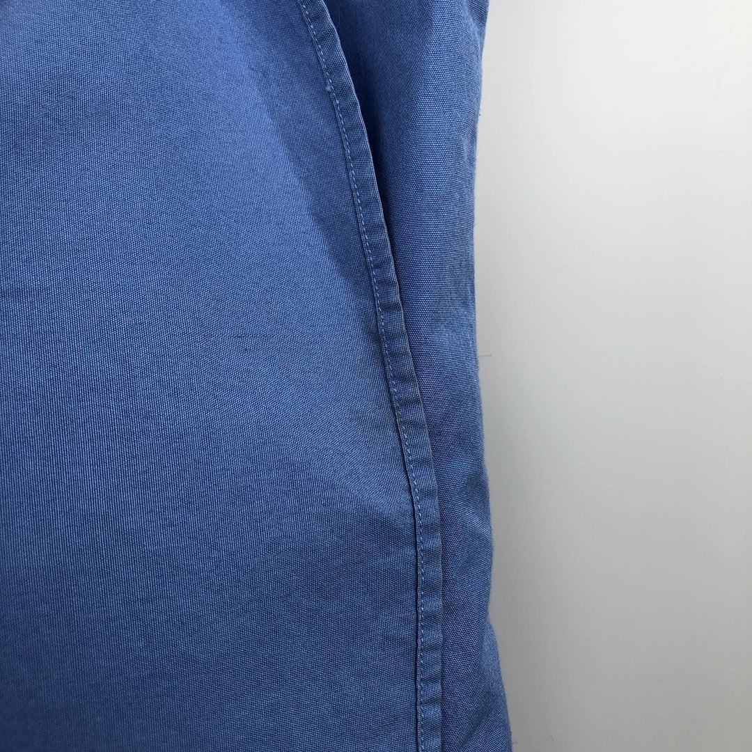 Ralph Lauren CUSTOM FIT short sleeve button down shirt, men's size L cotton Blue type light blue Vintage Second Hand