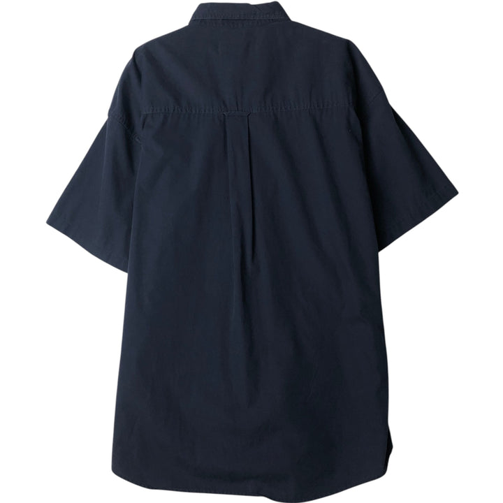 Ralph Lauren CHAPS short-sleeved button-down shirt, men's size L cotton navy blue type Vintage Second Hand