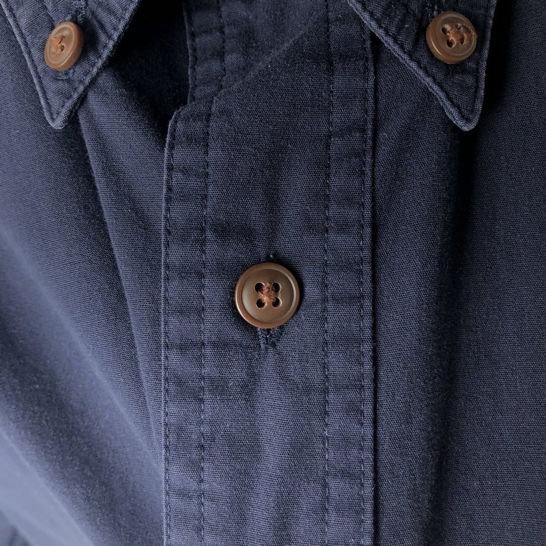 Ralph Lauren CHAPS short-sleeved button-down shirt, men's size L cotton navy blue type Vintage Second Hand