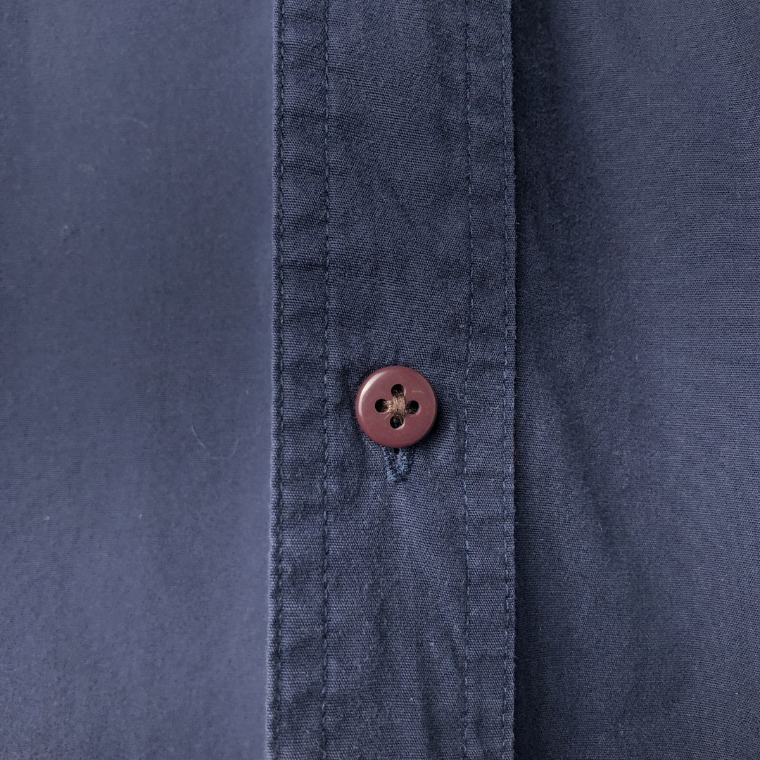 Ralph Lauren CHAPS short-sleeved button-down shirt, men's size L cotton navy blue type Vintage Second Hand