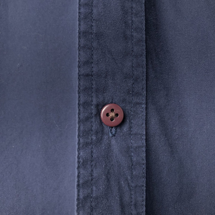 Ralph Lauren CHAPS short-sleeved button-down shirt, men's size L cotton navy blue type Vintage Second Hand