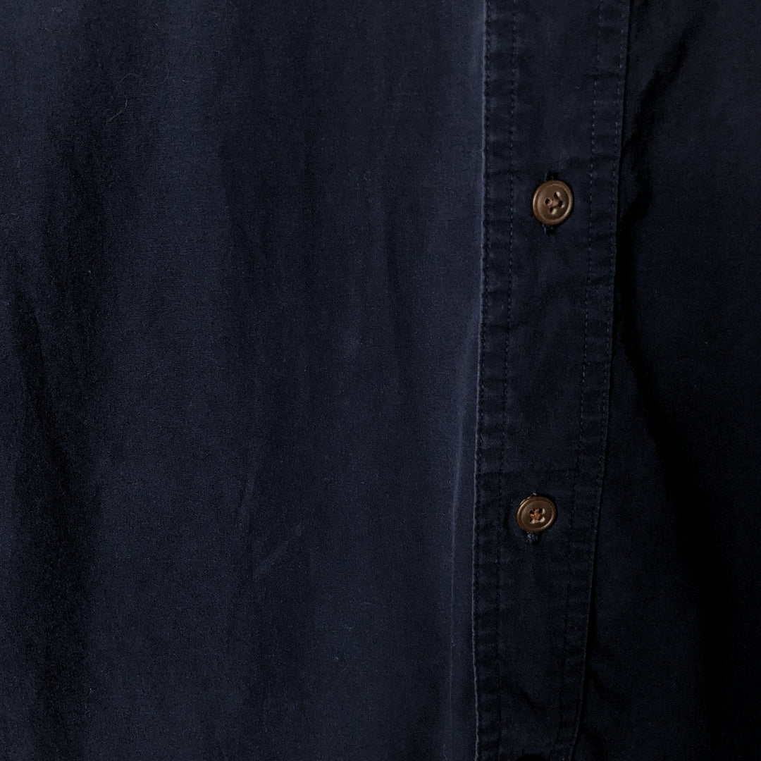 Ralph Lauren CHAPS short-sleeved button-down shirt, men's size L cotton navy blue type Vintage Second Hand