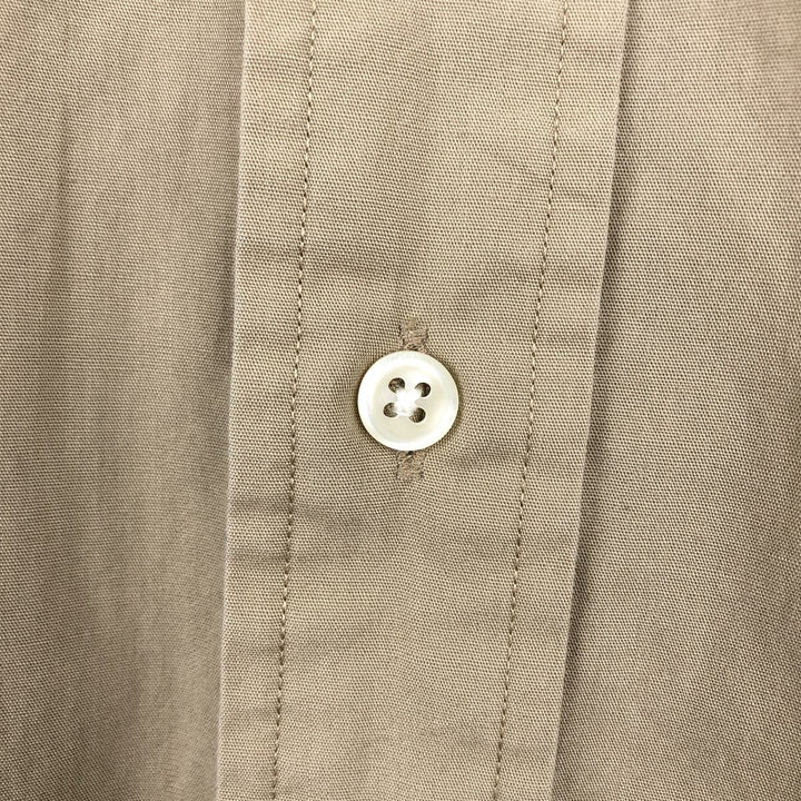 Ralph Lauren BLAKE short sleeve button down shirt, men's size L cotton beige type brown Vintage Second Hand