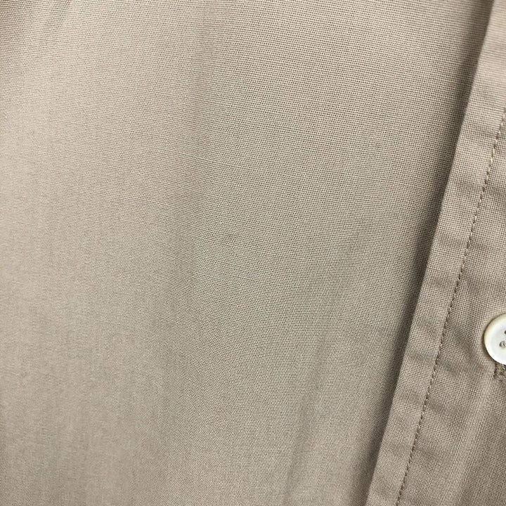 Ralph Lauren BLAKE short sleeve button down shirt, men's size L cotton beige type brown Vintage Second Hand