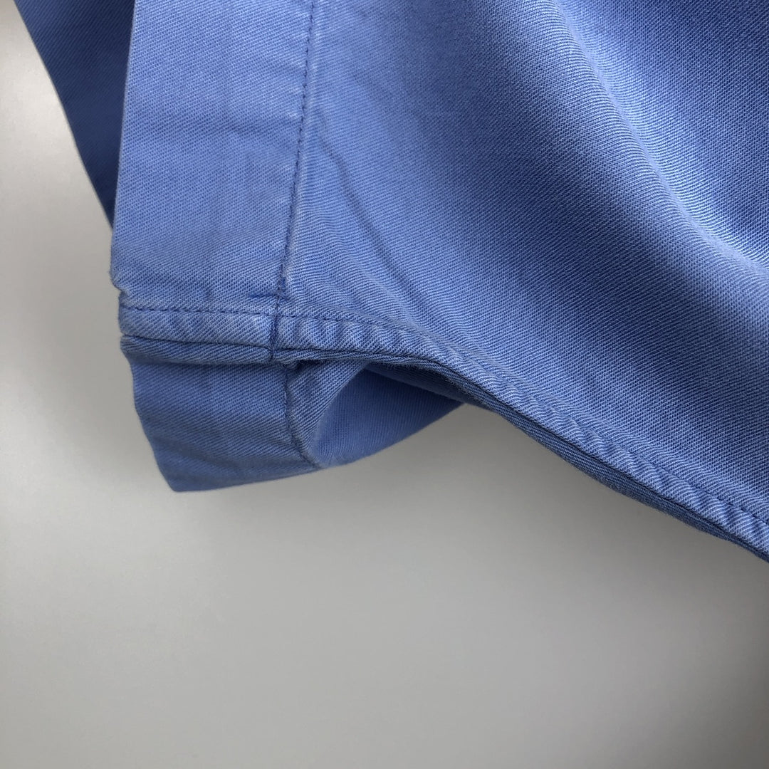 Ralph Lauren Classic Fit short sleeve button down shirt, men's size L cotton Blue type light blue Vintage Second Hand