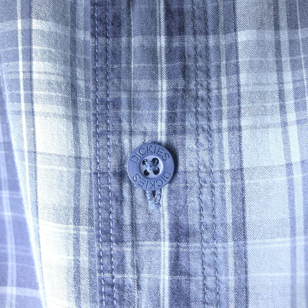 Dickies plain short-sleeved work shirt, men's size L (approx.) unclear blue type Vintage Second Hand