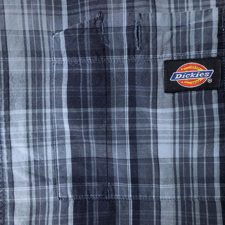 Dickies plain short-sleeved work shirt, men's size L (approx.) unclear blue type Vintage Second Hand