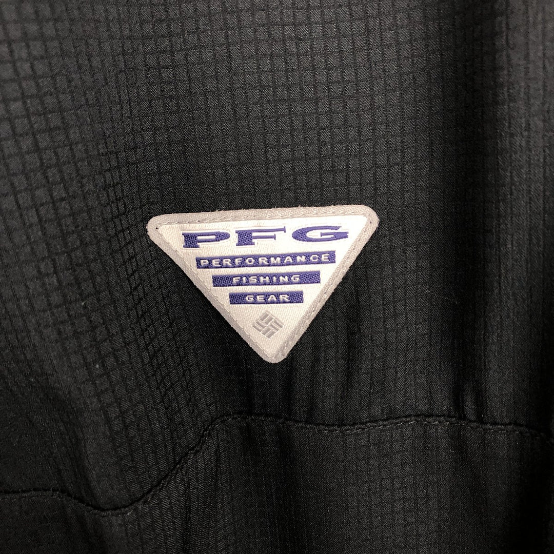 Columbia PFG OMNI-SHADE Short-Sleeve Fishing Shirt, Men's Size XL (approx.) polyester black type Vintage Second Hand