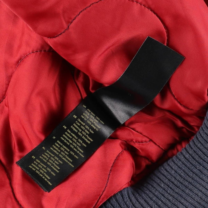 Civilian Alpha B-15 Type Padded Military Flight Jacket, Men's Size L Nylon navy blue type Vintage Second Hand