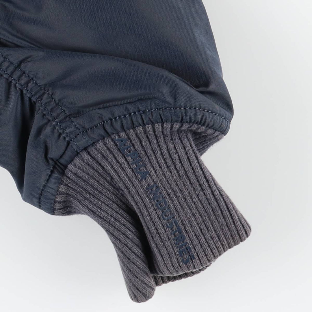 Civilian Alpha B-15 Type Padded Military Flight Jacket, Men's Size L Nylon navy blue type Vintage Second Hand