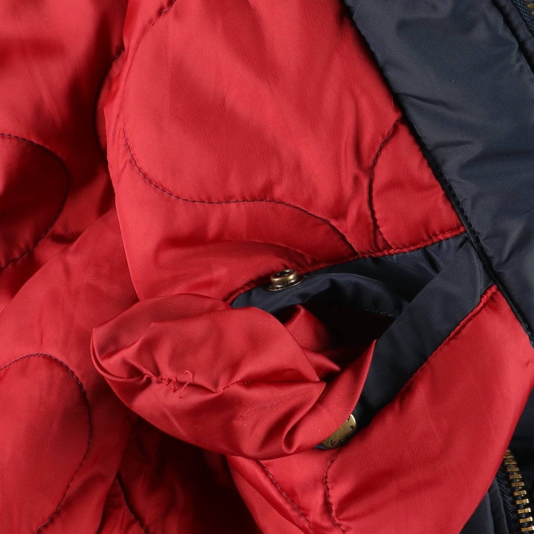 Civilian Alpha B-15 Type Padded Military Flight Jacket, Men's Size L Nylon navy blue type Vintage Second Hand