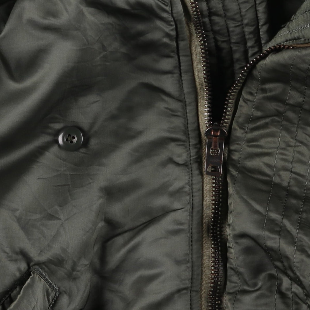 1970'S US Military Issue Padded Military Flight Jacket, Made in USA, Large (Men's L equivalent), Vintage unclear Khaki type Vintage Second Hand