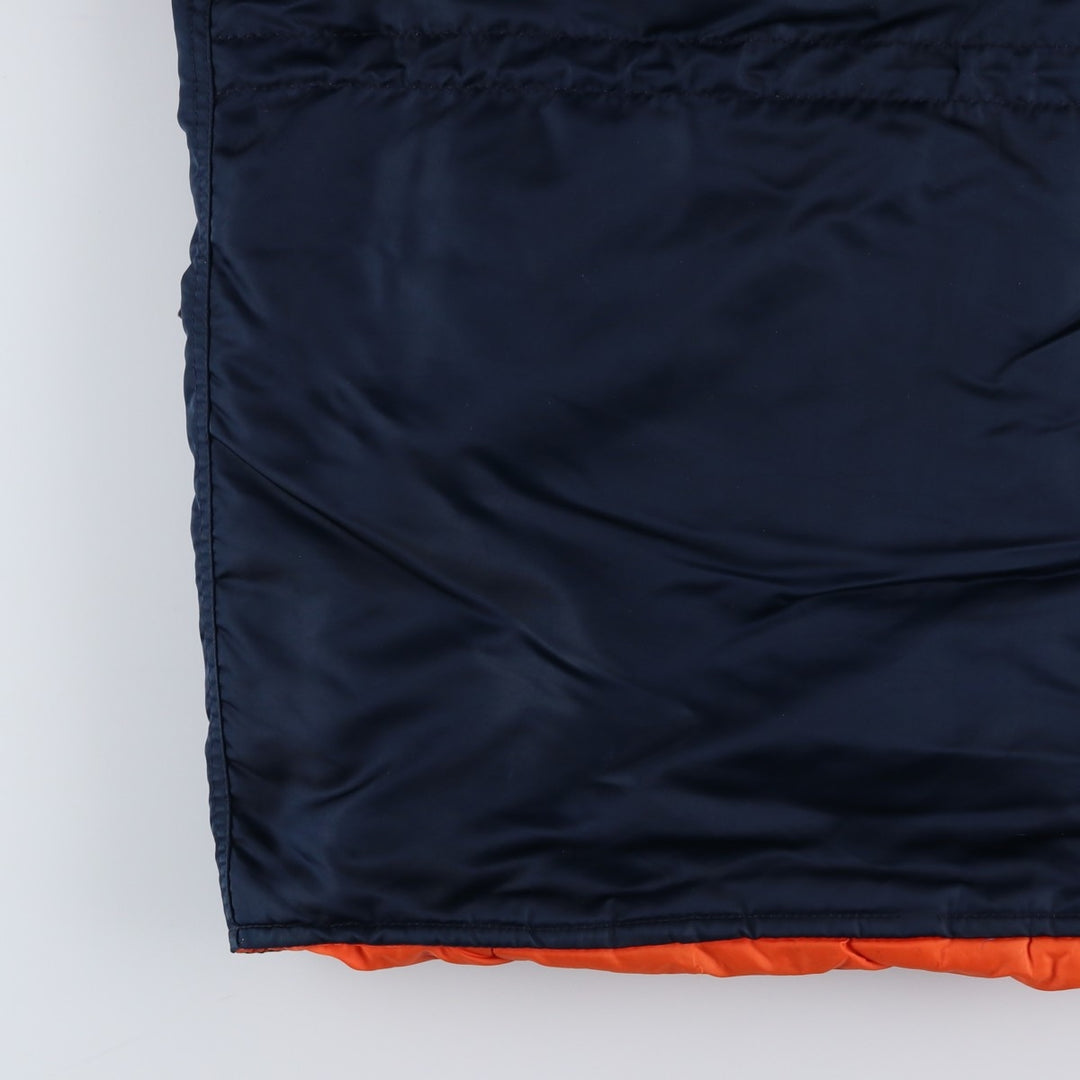 Civilian-made 70s-80'S GOLDEN FLEECE N-3B type padded military flight jacket, size 40 (equivalent to men's M). Nylon navy blue type Vintage Second Hand