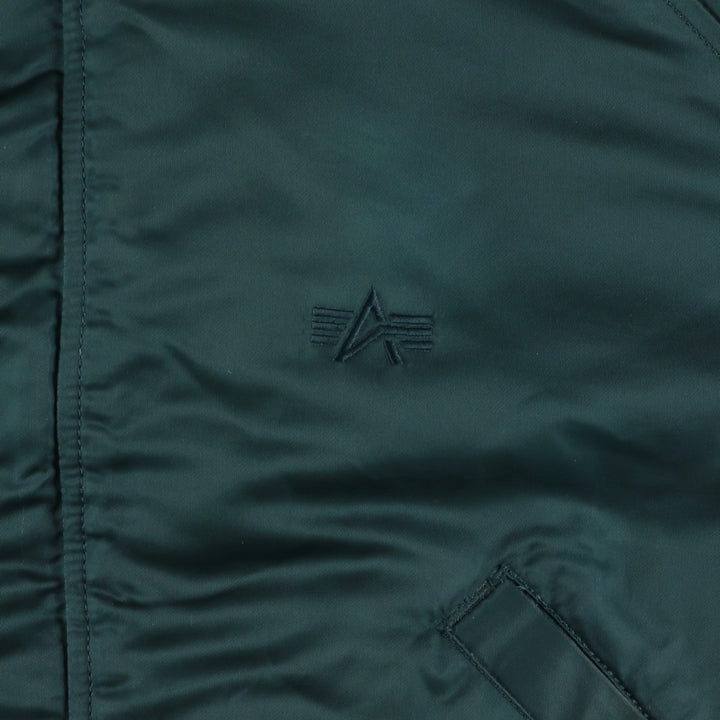 Civilian-grade Alpha Industries N-2B type padded military flight jacket, men's size M equivalent. Nylon blue type Vintage Second Hand