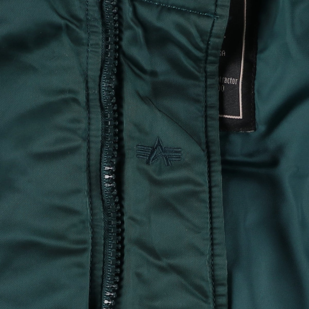 Civilian-grade Alpha Industries N-2B type padded military flight jacket, men's size M equivalent. Nylon blue type Vintage Second Hand