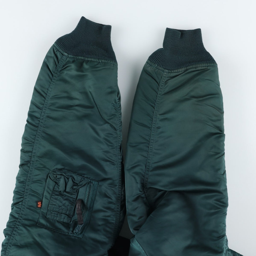 Civilian-grade Alpha Industries N-2B type padded military flight jacket, men's size M equivalent. Nylon blue type Vintage Second Hand