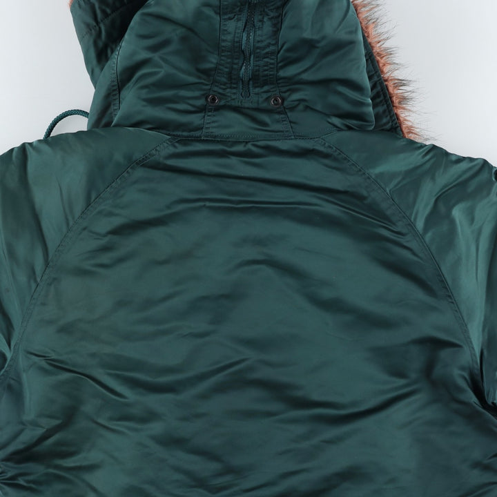 Civilian-grade Alpha Industries N-2B type padded military flight jacket, men's size M equivalent. Nylon blue type Vintage Second Hand