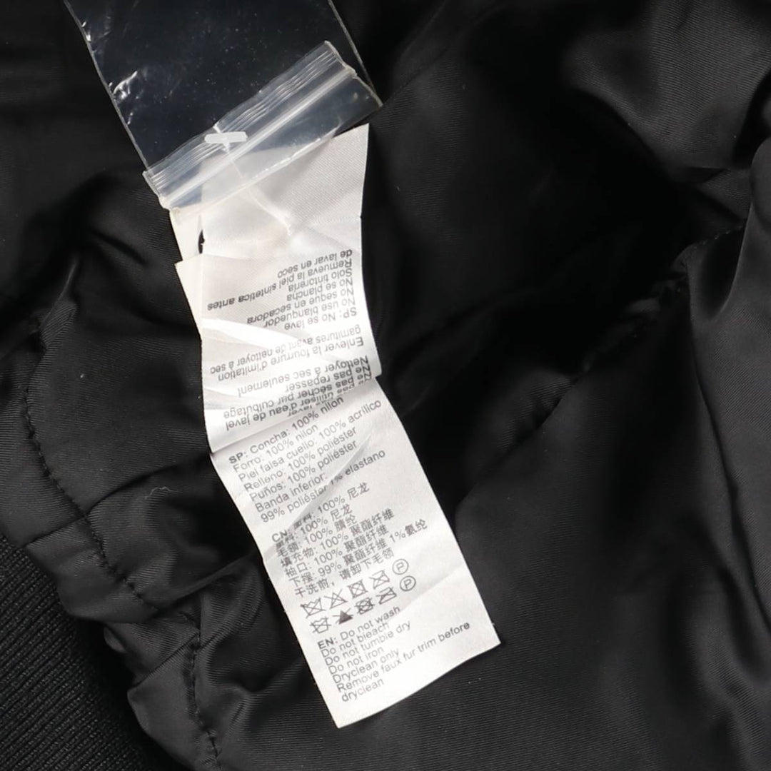 Civilian-made Alpha Industries B-15 type slim fit padded military flight jacket, men's size M equivalent. Nylon black type Vintage Second Hand