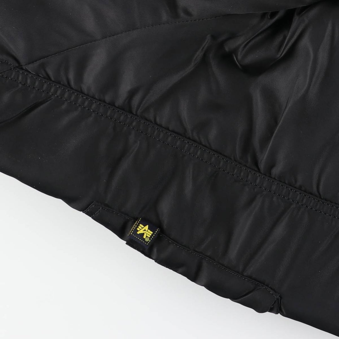 Civilian-made Alpha Industries B-15 type slim fit padded military flight jacket, men's size M equivalent. Nylon black type Vintage Second Hand