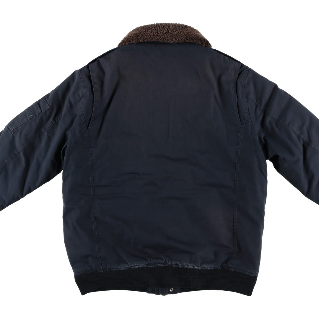 Civilian-made Schott TYPE-U padded military flight jacket, men's size XXL equivalent. unclear navy blue type Vintage Second Hand