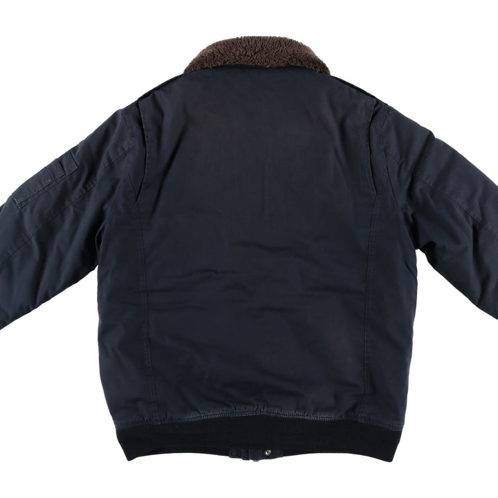 Civilian-made Schott TYPE-U padded military flight jacket, men's size XXL equivalent. unclear navy blue type Vintage Second Hand