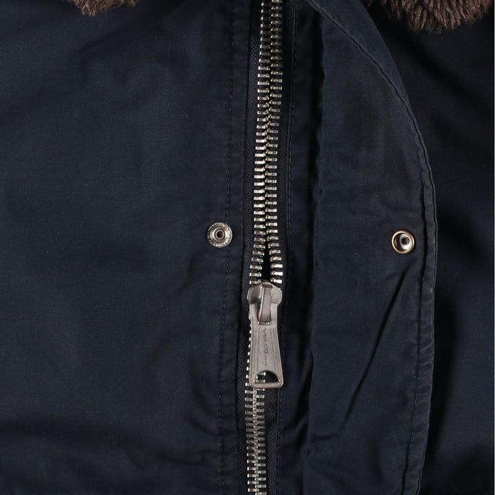Civilian-made Schott TYPE-U padded military flight jacket, men's size XXL equivalent. unclear navy blue type Vintage Second Hand