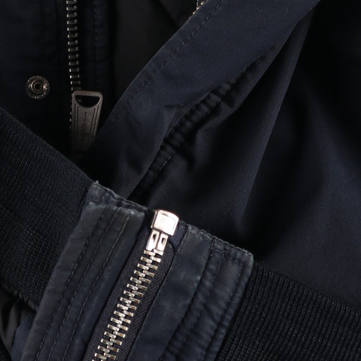 Civilian-made Schott TYPE-U padded military flight jacket, men's size XXL equivalent. unclear navy blue type Vintage Second Hand