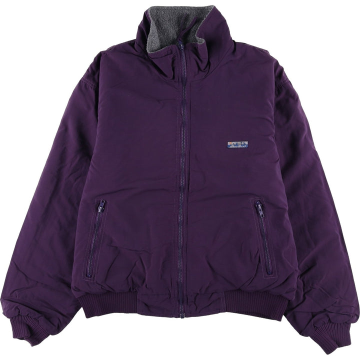 1990'S Eddie Bauer padded puffer jacket, made in USA, men's size L. Nylon purple type Vintage Second Hand