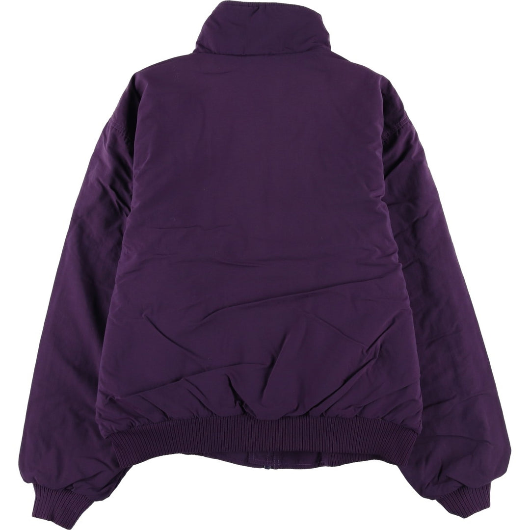 1990'S Eddie Bauer padded puffer jacket, made in USA, men's size L. Nylon purple type Vintage Second Hand