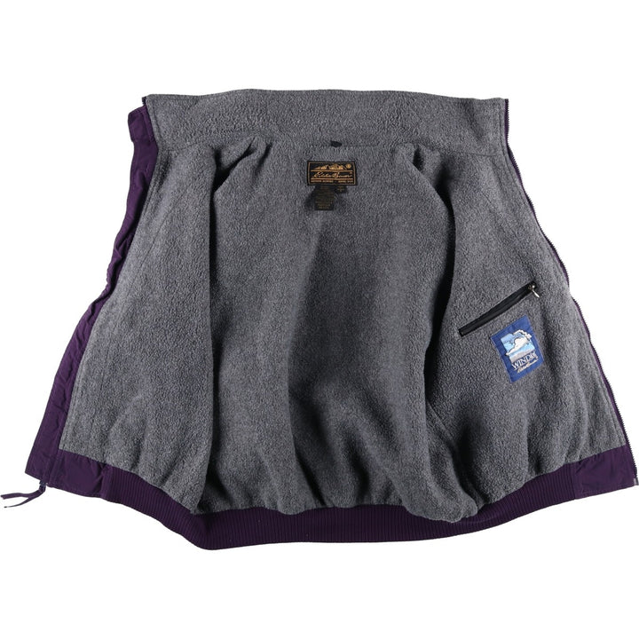 1990'S Eddie Bauer padded puffer jacket, made in USA, men's size L. Nylon purple type Vintage Second Hand