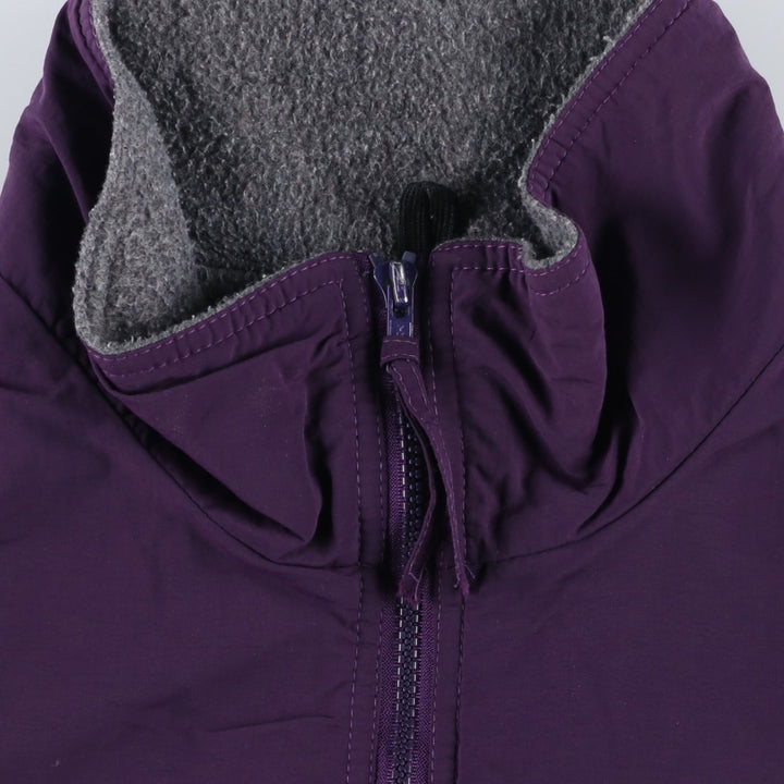 1990'S Eddie Bauer padded puffer jacket, made in USA, men's size L. Nylon purple type Vintage Second Hand