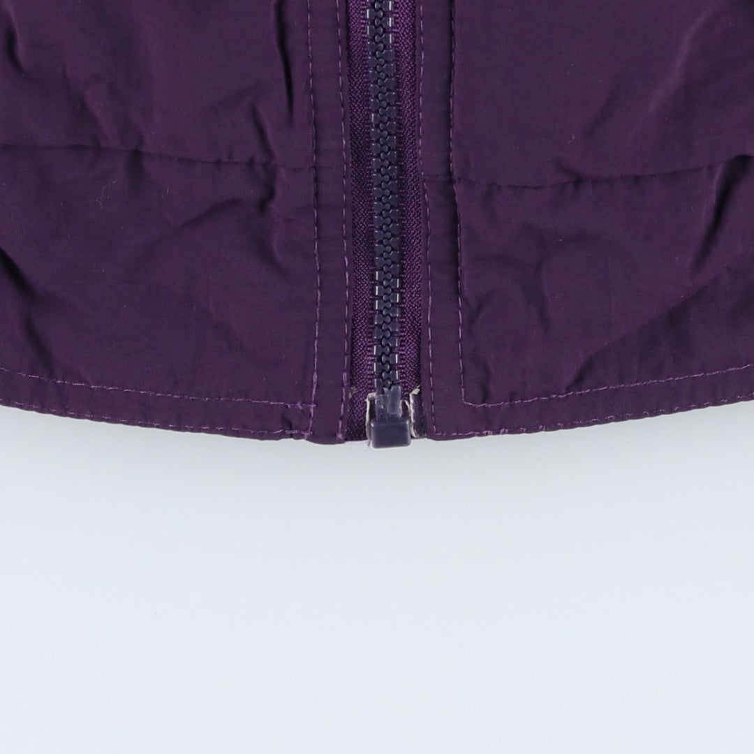 1990'S Eddie Bauer padded puffer jacket, made in USA, men's size L. Nylon purple type Vintage Second Hand